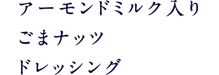 アーモンドミルク入りごまナッツドレッシング